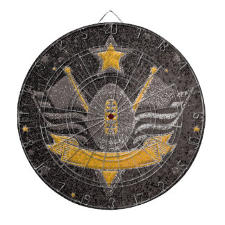 Cible De Fléchettes Black Gold Parties scintillant American Football J