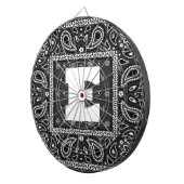 Cible De Fléchettes Black Paisley Bandana Anniversaire Hip hop Rap Éca (Devant droit)