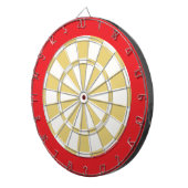 Cible de flechettes : Blanc, Ancien Or Et Rouge (Devant droit)