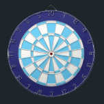 Cible de flechettes : Blanc, Bleu Léger Et Marine<br><div class="desc">Jeu De Cible de flechettes Blanc,  Bleu Clair Et De Couleur Marine,  Comprenant 6 Fosses En Laiton</div>