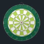 Cible de flechettes : Blanc, chaux, et vert<br><div class="desc">Blanc,  chaux,  et jeu de Cible de flechettes coloré par vert comprenant 6 dards en laiton</div>