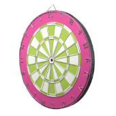 Cible de flechettes : Blanc, Lime Et Rose (Devant droit)