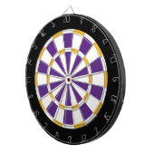 Cible De Fléchettes Blanc, Or, Violet Et Noir (Devant droit)