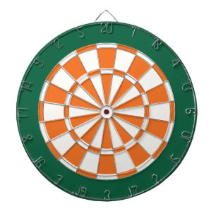 Cible de flechettes : Blanc, Orange Et Vert Foncé