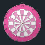 Cible de flechettes : Blanc, Rose Clair Et Dar Ros<br><div class="desc">Jeu De Cible de flechettes De Couleur Blanche,  Rose Clair Et Rose Plus Foncé,  Comprenant 6 Darts En Laiton</div>