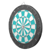 Cible de flechettes : Blanc, turquoise, et gris de (Devant droit)