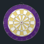 Cible de flechettes : Blanc, Vieux Or Et Violet<br><div class="desc">Jeu De Cible de flechettes Blanc,  Ancien Or Et Violet,  Dont 6 Fosses En Laiton</div>