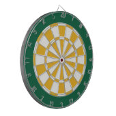 Cible de fléchettes : blanche, or et verte (Devant gauche)