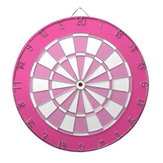 Cible de fléchettes : blanche, rose clair et rose (Devant)