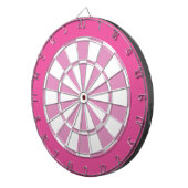 Cible de fléchettes : blanche, rose clair et rose (Devant droit)