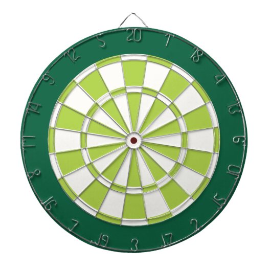 Cible de fléchettes : blanche, verte citron et ver (Devant)