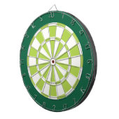 Cible de fléchettes : blanche, verte citron et ver (Devant droit)