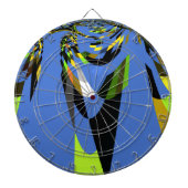 Cible De Fléchettes Bleu Africain Tribal Motif Motif Art Imprimer (Devant)