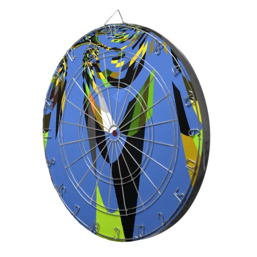 Cible De Fléchettes Bleu Africain Tribal Motif Motif Art Imprimer (Devant droit)