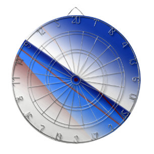 Cible De Fléchettes Bleu blanc brun simple motif personnalisé coloré