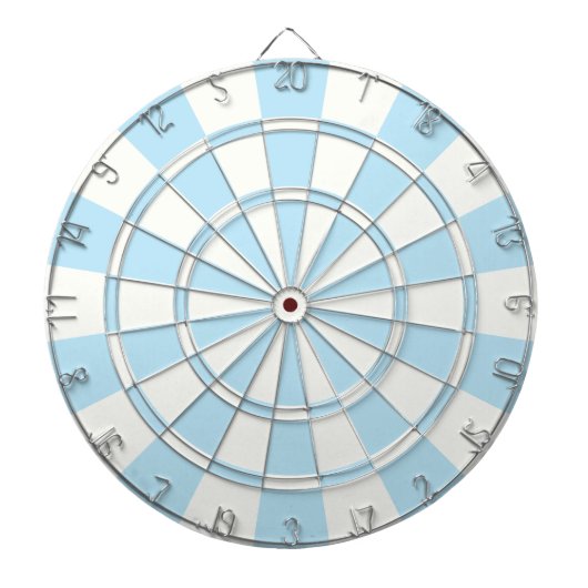 Cible De Fléchettes Bleu Clair Et Blanc (Devant)