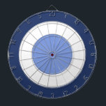 Cible De Fléchettes Bleu et blanc<br><div class="desc">Tableau de bord bleu et blanc</div>