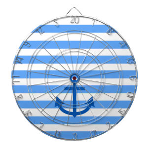 Cible De Fléchettes Bleu et blanc Ancre
