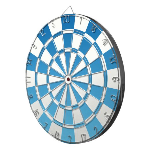 Cible De Fléchettes Bleu et blanc d'Ombre (Devant droit)