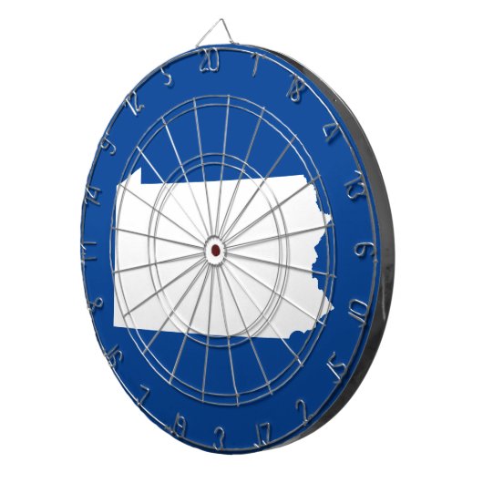 Cible De Fléchettes Bleu et blanc Pennsylvanie (Devant droit)