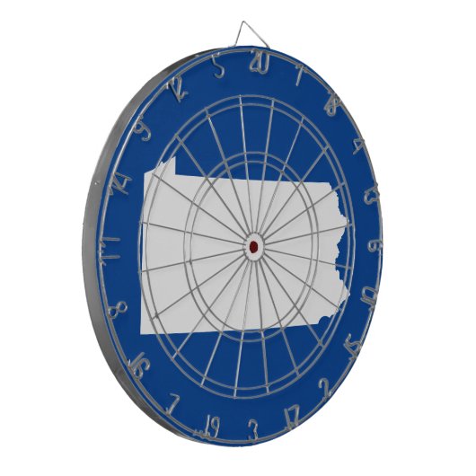 Cible De Fléchettes Bleu et blanc Pennsylvanie (Devant gauche)