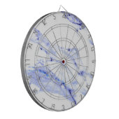 Cible De Fléchettes Bleu et Marbre blanc (Devant gauche)