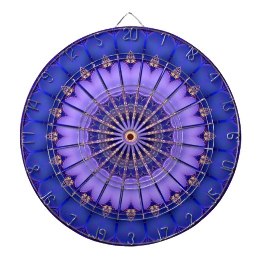 Cible De Fléchettes Bleu Gold Modern Dartboard (Devant)