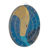 Cible De Fléchettes Bleu, jaune, cool, urbain tendance ondulé illustra (Devant gauche)