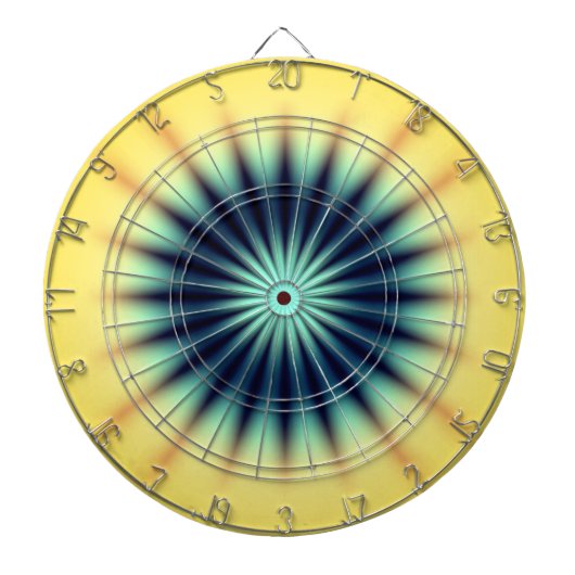 Cible De Fléchettes Bleu jaune radiant (Devant)