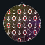 Cible De Fléchettes Bleu marine belle carte de design été<br><div class="desc">Marine bleu belle conception été</div>