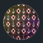 Cible De Fléchettes Bleu marine belle carte de design été<br><div class="desc">Marine bleu belle conception été</div>