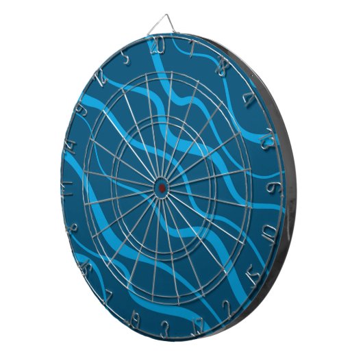 Cible De Fléchettes Bleu, simple, moderne, cool vague abstraction (Devant droit)