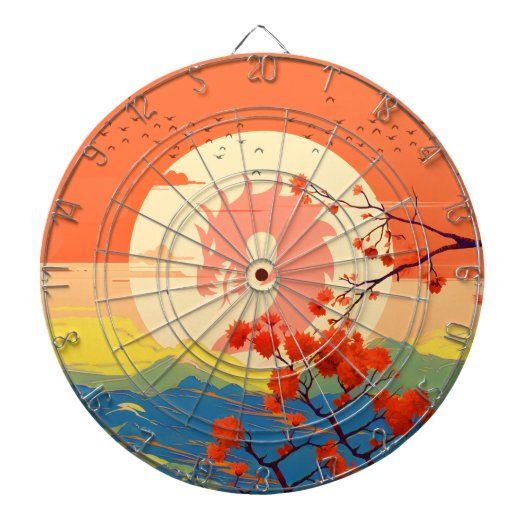 CIBLE DE FLÉCHETTES BLOSSOM NATURE MOUNTAINE DRAGON (Devant)