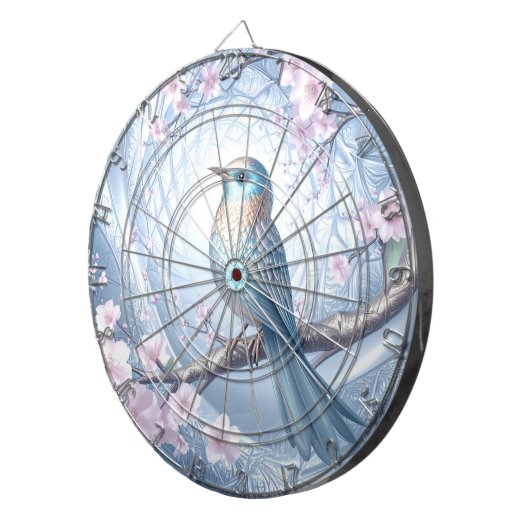 Cible De Fléchettes Blue Bird Floral Dartboard (Devant droit)