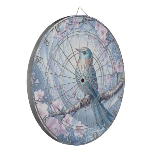 Cible De Fléchettes Blue Bird Floral Dartboard (Devant gauche)
