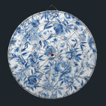 Cible De Fléchettes Blue Chinoiserie Watercolor Floral Botanical<br><div class="desc">Blue Chinoiserie Watercolor Floral Botanical Painting Pattern Dart Board</div>