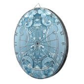 Cible De Fléchettes Blue Decorative Floral Dartboard (Devant droit)