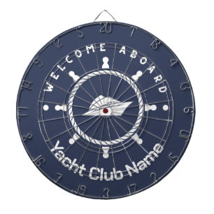Cible De Fléchettes Blue Nautical Ancre yacht club bateau marina Nom