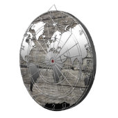 Cible De Fléchettes bois 13 de carte du monde (Devant droit)