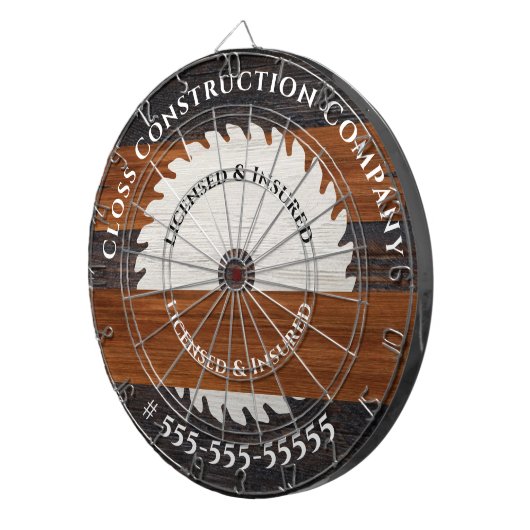 Cible De Fléchettes Bois rustique Constructeur (Devant droit)