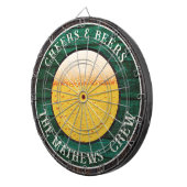 Cible De Fléchettes Bois rustique vert à la bière Bois Dart Boa (Devant droit)