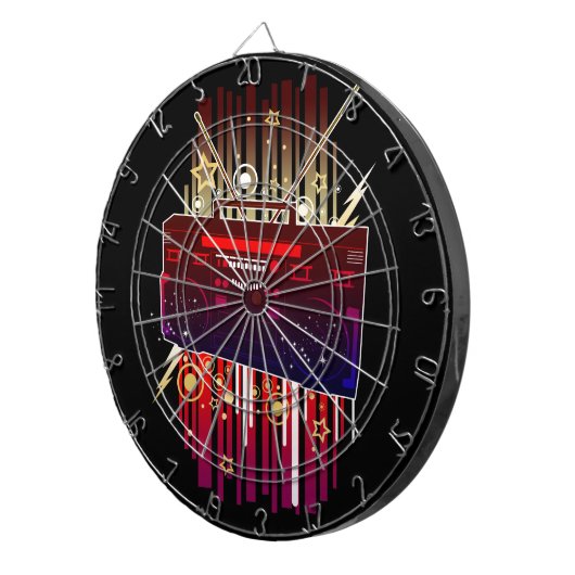 Cible De Fléchettes Bombe Boombox (Devant droit)