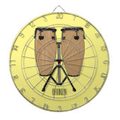 Cible De Fléchettes Bongo, dessin animé de batterie (Devant)