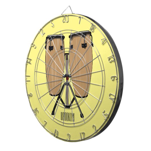 Cible De Fléchettes Bongo, dessin animé de batterie (Devant droit)