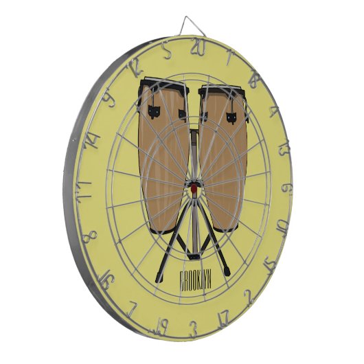 Cible De Fléchettes Bongo, dessin animé de batterie (Devant gauche)