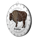 Cible De Fléchettes Bonne illustration de bison américain (Devant droit)