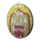 Cible De Fléchettes Bonne journée et une meilleure nuit d'art encadré (Devant droit)