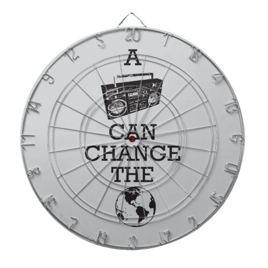 Cible De Fléchettes Boombox peut changer le monde (Devant)