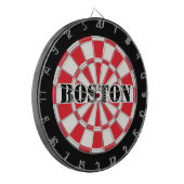 Cible De Fléchettes BOSTON Rouge Noir Et Blanc (Devant gauche)