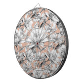 Cible De Fléchettes Botanique noir blanc rose or parties scintillant f (Devant droit)
